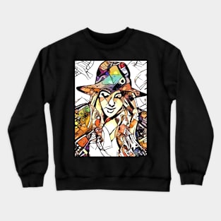 Woman with hat, motif 4 Crewneck Sweatshirt